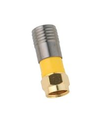 Binary BC5-F-RG6 F Male Compression Connector, RG6/U, 20-Pack, Gold