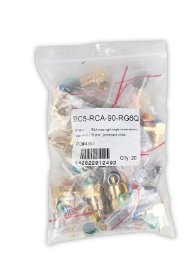 Binary BC5-RCA-90-RG6Q RCA Male Right-Angle Compression Connector, RG6/U, 20-Bag