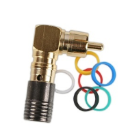 Binary BC5-RCA-90-RG6 RCA Male Right-Angle Compression Connector for RG6/U, 75 Ohm, 20-Pack