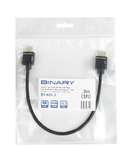 Binary B4-HD2-.7 4K Ultra HD High Speed HDMI with Ethernet, 2.3' (0.7m)
