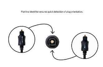 Binary B4-TOS-1 Toslink Cable, Optical Signal Transfer, 3.3' (1m)