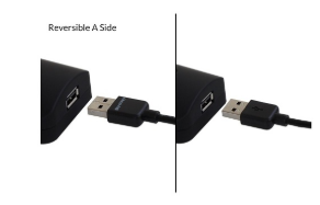 Binary B-USB2-AB-1M USB 2.0 Reversible A (Male) to B (Male) Cable, 1m (3.28')
