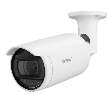 Hanwha ANO-L7082R A Series 4MP IR Bullet Camera, 3.3-10.3mm Varifocal Lens, IP66, White