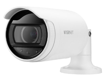 Hanwha ANO-L7082R A Series 4MP IR Bullet Camera, 3.3-10.3mm Varifocal Lens, IP66, White