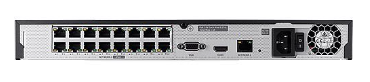 Hanwha ARN-1610S Series 16-Channel PoE NVR, 4TB, Black