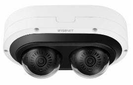 Hanwha PNM-7082RVD/KEX Series x 2MP Outdoor IR Multi-Directional Dome IP Camera, 3-6mm Motorized ...