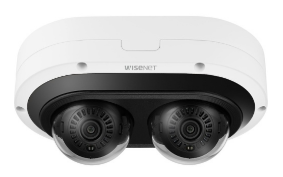 Hanwha PNM-C7083RVD/KEX Series x 2MP AI Outdoor IR Vandal Dome IP Camera, 3-6mm Lens, White, TAA ...