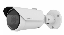 Hanwha QNO-C9083R Q-Series 4K AI IR Bullet Camera 3-10mm Varifocal Lens, White