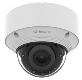 Hanwha QNV-C9083R Q-Series 4K AI IR Vandal Dome Camera 3.2-10.2mm Motorizes Varifocal Lens, White