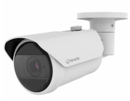 Hanwha QNO-C8083R Q-Series 5MP IR Bullet Camera 3-10mm Motorized Varifocal Lens, White