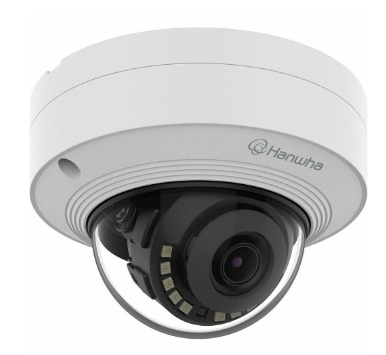 Hanwha QNV-C9011R 8MP 4K Vandal Dome Camera IR AI, White