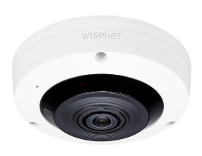 Hanwha XNF-8010RW X-Series 6MP IR Indoor Fisheye Camera, 1.6mm Fixed Lens, White
