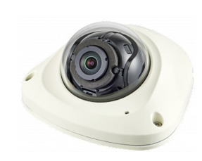 Hanwha XNV-6012M X-Series 2MP Mobile Outdoor Vandal Dome Camera, 2.4mm Fixed Lens, Ivory