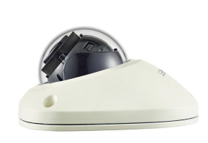 Hanwha XNV-6012M X-Series 2MP Mobile Outdoor Vandal Dome Camera, 2.4mm Fixed Lens, Ivory