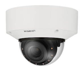 Hanwha XNV-C9083R Series Peripheral 4K Outdoor IR Vandal Dome IP Camera, 4.4 9.3mm Lens, White