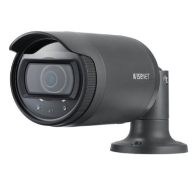 Hanwha LNO-6012R L-Series 2MP Outdoor IR Bullet Camera, 2.8mm Fixed Lens, Gray