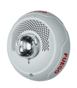 System Sensor SPSCWLED-SP L-Series Indoor Speaker Ceiling-Mounted LED Strobe, "FUEGO", White