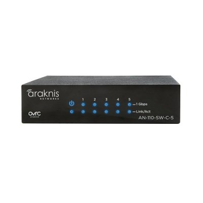 Araknis Networks AN-110-SW-C-5 110 Series Unmanaged+ Gigabit Switch, Compact Enclosure, 5-Ports, ...