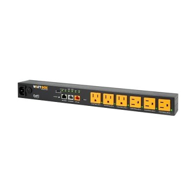 WattBox WB-800-IPVM-6 800 Series IP Surge Protector, 6-Individually Controlled and Amp, Metered O...