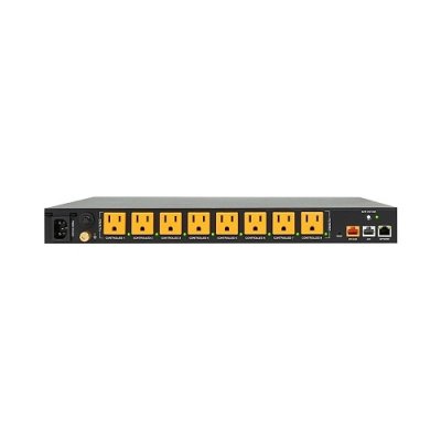 WattBox WB-800CH1U-IPVM-8 1U Integrated Faceplate IP Power Conditioner, 8-Individually Metered an...