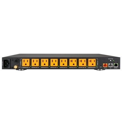 WattBox WB-820CH1U-IPVM-8 1U Integrated Faceplate IP Power Conditioner, 8-Individually Metered an...