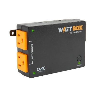 WattBox WB-150-IPW-1B-2 150 Series IP Power Outlets (Ultra Compact), 1 Controlled Bank, 2 Outlets...