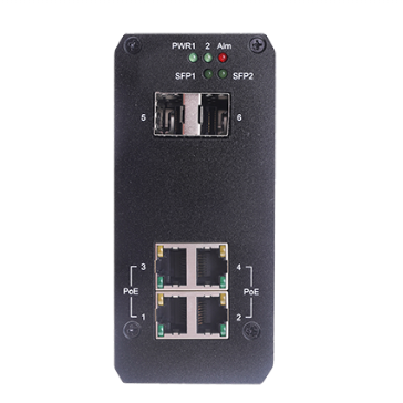 GV-APOE0410-E	Industrial-grade, unmanaged PoE switch with 4 PoE+ 10/100/1000 BaseT(X) ports and 2...