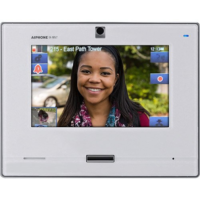 Aiphone IX-MV7-W SIP Compatible IP Video Master Station 7" Touchscreen and Hands-Free, White