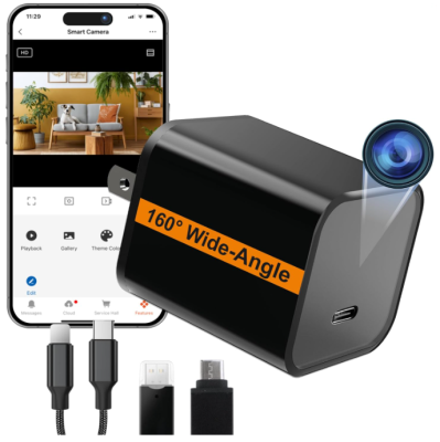 WiFi Smart Camera Charger - Remote View - 2.4G/5G WiFi - Premium HD 1080P - Best Mini Camera for ...