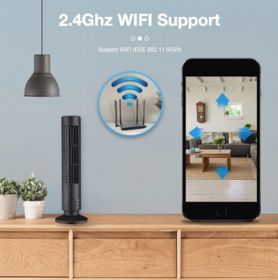 1080P HD WiFi Camera Air Cooling Fan Motion Detection Fan Cam Security Camera