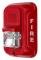 System Sensor P4RL L-Series Indoor Selectable Output Horn Strobe, 4-Wire, Wall Mount, "FIRE" Mark...