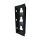 Comelit UT9163B 3-Module Flush-Mounted Frame, Black