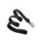 010682 Slide Adapter Black 3/8 (10 mm) Flat Braid Breakaway Woven Lanyard with Bulldog Clip (Pack...