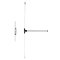 1690-EO-36-DC13-LHR Falcon Exit Only Concealed Vertical Rod Touchbar Device, Size 36", Anodized A...