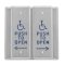 2520/2 Camden Double Gang Combo Vestibule All Active Switch, Wheelchair Logo - Blue