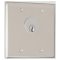 3200 Camden Double Gang One Cylinder Key Switch Faceplate, SPST Momentary, N/O