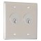 3590/7012 Camden Double Gang Dual Cylinder Key Switch - Stainless Steel Faceplate, DPDT Maintaine...