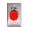 420/8R Camden Stainless Steel Faceplate N/O & N/C Single Gang, add 'N' for Narrow, With Push To Lock, Red