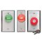 433UR SDC Exit Switch, 1-1/2" Mushroom, with Mini Timer Module, Adj. 1-60 Sec., SPDT, 2 Amp. Elec...