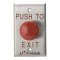 6290-NR-LED-US32D Dynalock Palm Switch 1-5/8'' Diameter Red Plastic Time Delay Mushroom Button - ...