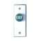 CM-7110GE Camden Recessed Button, Narrow Face, Spring Return, N/C, Momentary, Green, EXIT engrave...