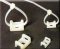 DC-2M 2" X 2" Natural 4 Way Cable Tie Adhesive Mounts