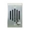 IU-6302 Satin Nickel finish ¼” solid brass intercom unit with color camera, black metal screen, w...