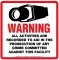 10.5" x 10.5" CCTV Warning Sign