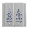 2520/2 Camden Double Gang Combo Vestibule All Active Switch, Wheelchair Logo - Blue