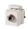 Keystone, 3.5mm Stereo Jack, Screw Terminal, Fog White
