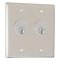 3590/7012 Camden Double Gang Dual Cylinder Key Switch - Stainless Steel Faceplate, DPDT Maintaine...
