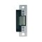 Door Electric Strike, Standard/Fail Secure, 12 Volt AC, Clear Anodized, With 4-7/8" Radius Faceplate, For Aluminum Door