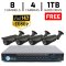 4 HD 1080P Varifocal 2.8-12mm Security Bullet IR 200ft Night Vision 8Ch HD-CVI Kit for Business P...