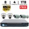 4 HD 1080p Security Dome & Bullet 8Ch DVR Kit for Business Professional Grade